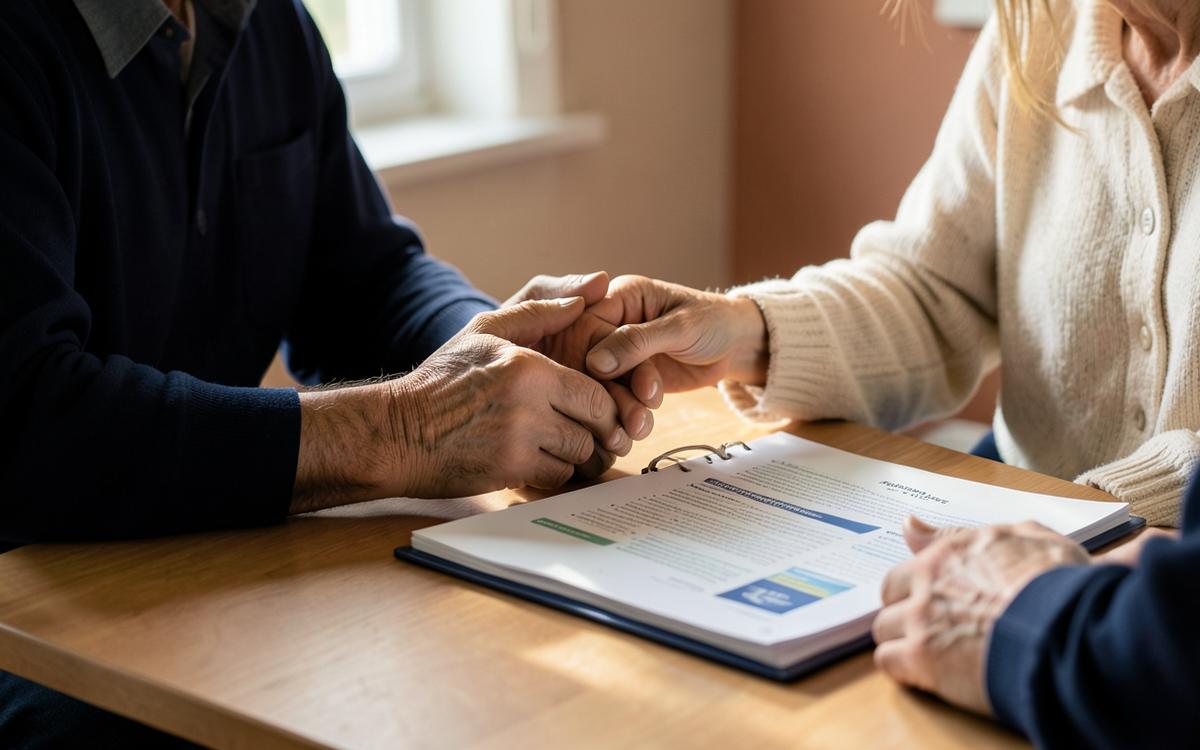 A patient advocate offering reassurance during a conversation